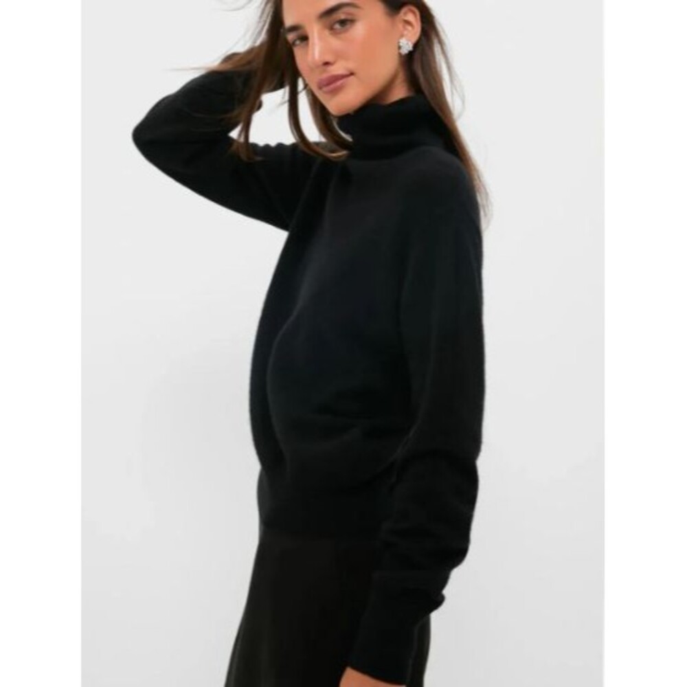NWT Tuckernuck BlackCashmere Mock Neck Turtleneck Sweater Womens Small